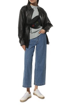 Женская поясная сумка VETEMENTS черного цвета, арт. UE52BA250B 1302/W | Фото 3 (Застежка: Молния; Материал сплава: Проставлено; Материал: Текстиль; Драгоценные камни: Проставлено; Стили: Спорт; Размер: small)