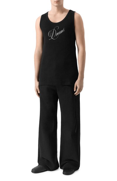 Хлопковая майка ANN DEMEULEMEESTER черного цвета по цене 35900 руб., арт. B0013829/FA659, фото 3 Хлопковая майка ANN DEMEULEMEESTER, арт. B0013829/FA659, фото 3