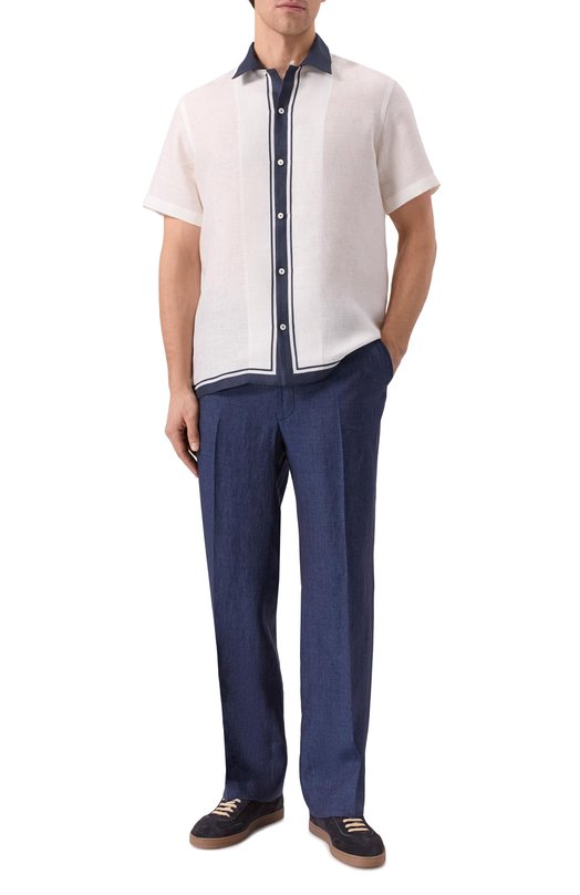 Льняная рубашка Van Laack VL-RIDU-S/170548_001 Белый  VL-RIDU-S/170548_001 Фото 2