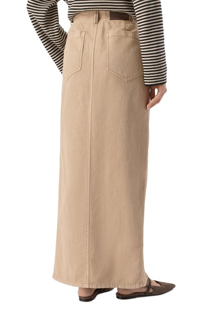 Юбка из хлопка и льна BRUNELLO CUCINELLI, арт. ML996G3822, фото 4