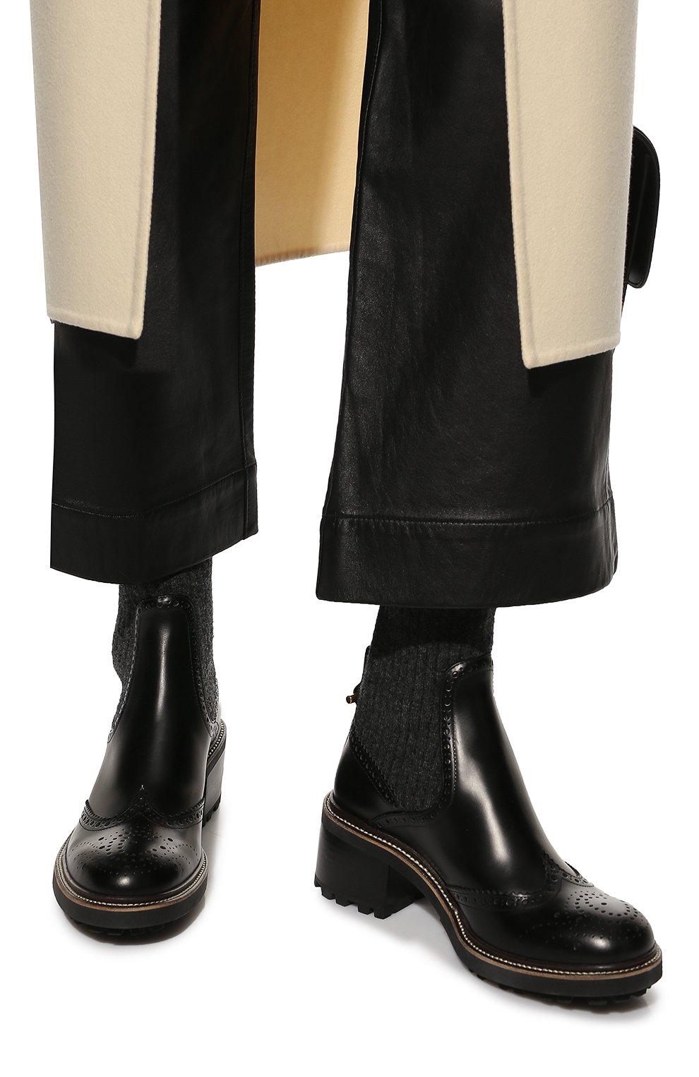 Комбинированные ботильоны franne CHLOÉ, арт. CHC20W375N4, фото 3