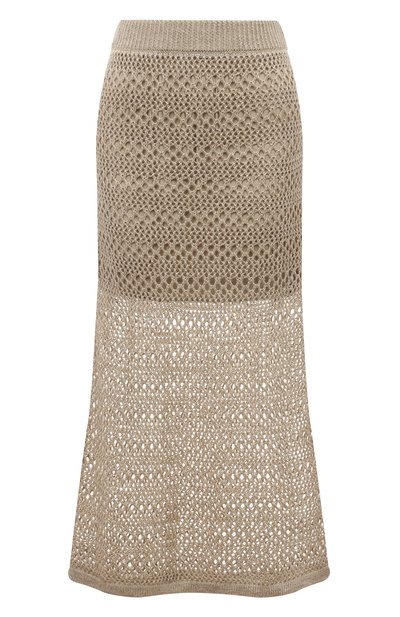 Женская юбка изо льна и шелка BRUNELLO CUCINELLI, арт. MRA581199