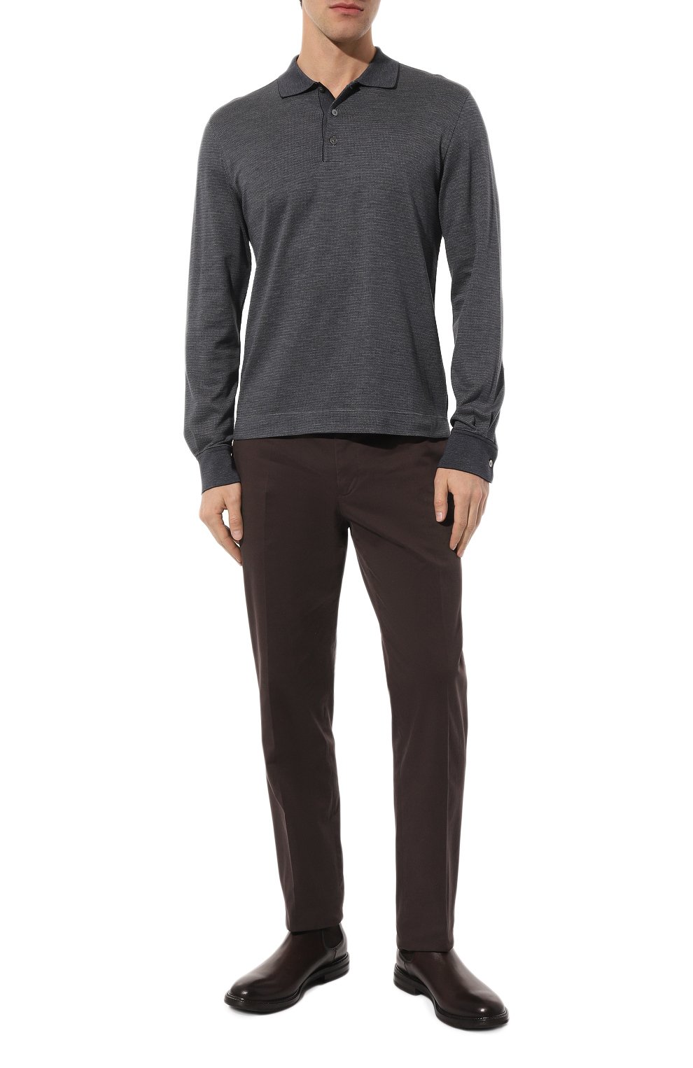 Поло из хлопка и шелка ZEGNA, арт. UC381A6/C748, фото 2