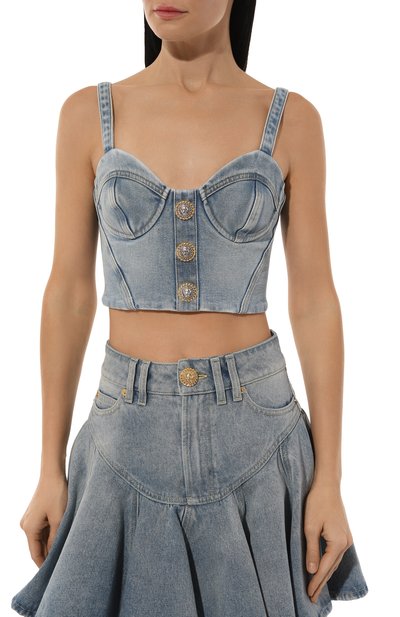 Джинсовый топ BALMAIN, арт. DF1AA345/DE53, фото 3