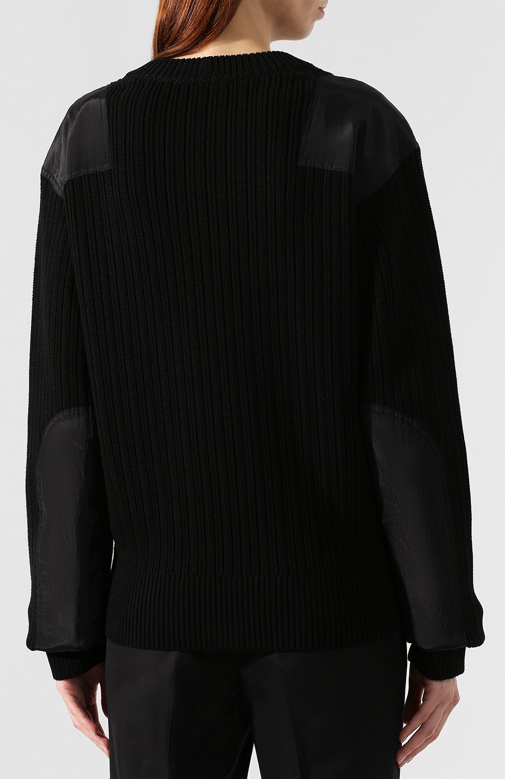 Хлопковый пуловер HELMUT LANG черного цвета по цене 42950 руб., арт. J01HW707, фото 4 Хлопковый пуловер HELMUT LANG, арт. J01HW707, фото 4