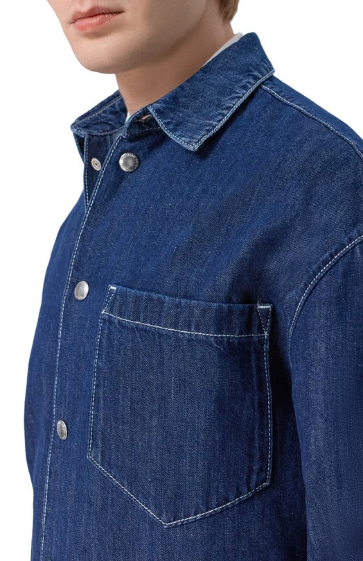 Джинсовая рубашка 7 For All Mankind 7T7A0U03-3BJ Синий  7T7A0U03-3BJ Фото 5