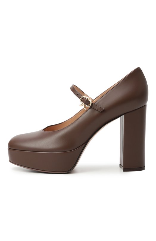 Кожаные туфли Doris 100 Gianvito Rossi G22383.70RIC.VITBR0W Коричневый  G22383.70RIC.VITBR0W Фото 4