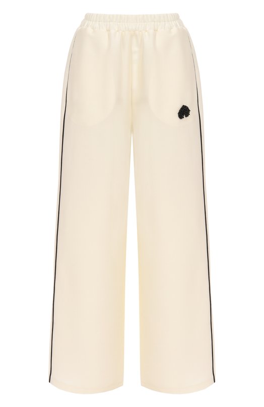 Брюки из шерсти и шелка Akhmadullina 1226.3B701/W003 Кремовый 1226.3B701/W003