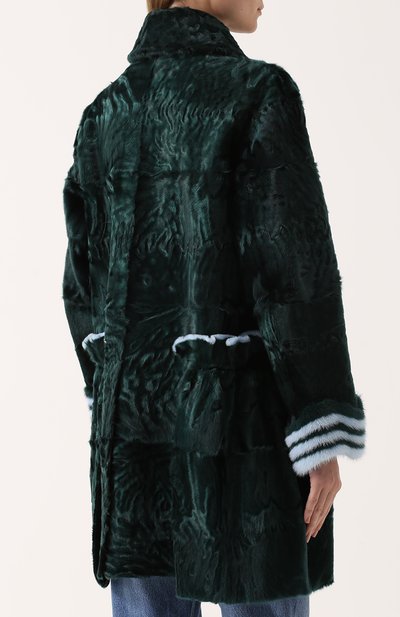 Шуба из каракуля с контрастной отделкой FENDI, арт. FNF70A/SDB, фото 4