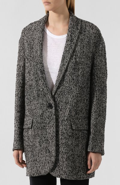 Жакет ISABEL MARANT ETOILE темно-серого цвета по цене 47900 руб., арт. VE0635-19A012E/BACKAL, фото 3 Жакет ISABEL MARANT ETOILE, арт. VE0635-19A012E/BACKAL, фото 3