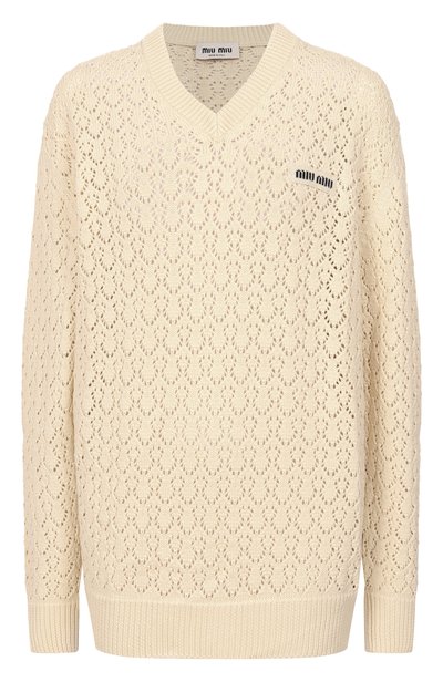 Женский хлопковый свитер MIU MIU, арт. MML05Z/191A