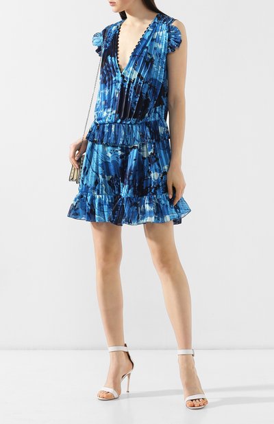 Платье с принтом VICTORIA, VICTORIA BECKHAM, арт. DRVV 642 SS19 PRINTED SATIN STRIPE, фото 2