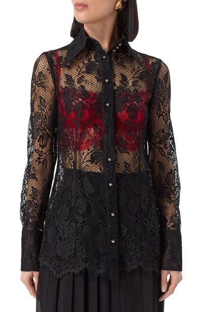 Хлопковая блузка DOLCE & GABBANA, арт. F5P70T/ILMBI, фото 3