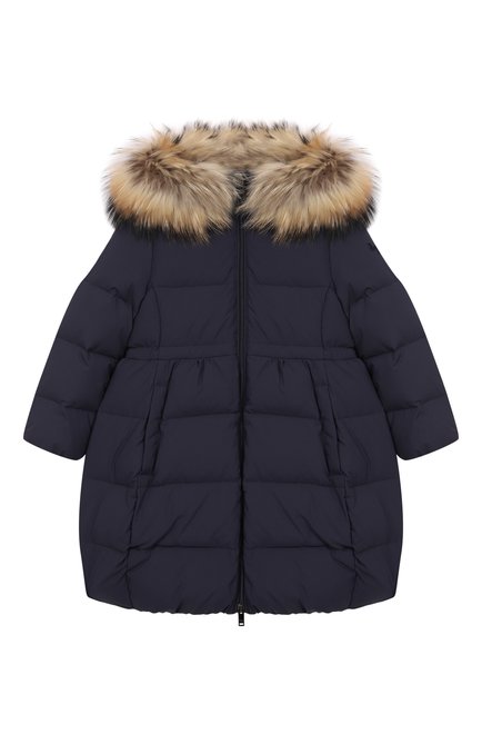 Пуховое пальто с отделкой из енота IL GUFO, арт. A25GGP0005N0108/5-8