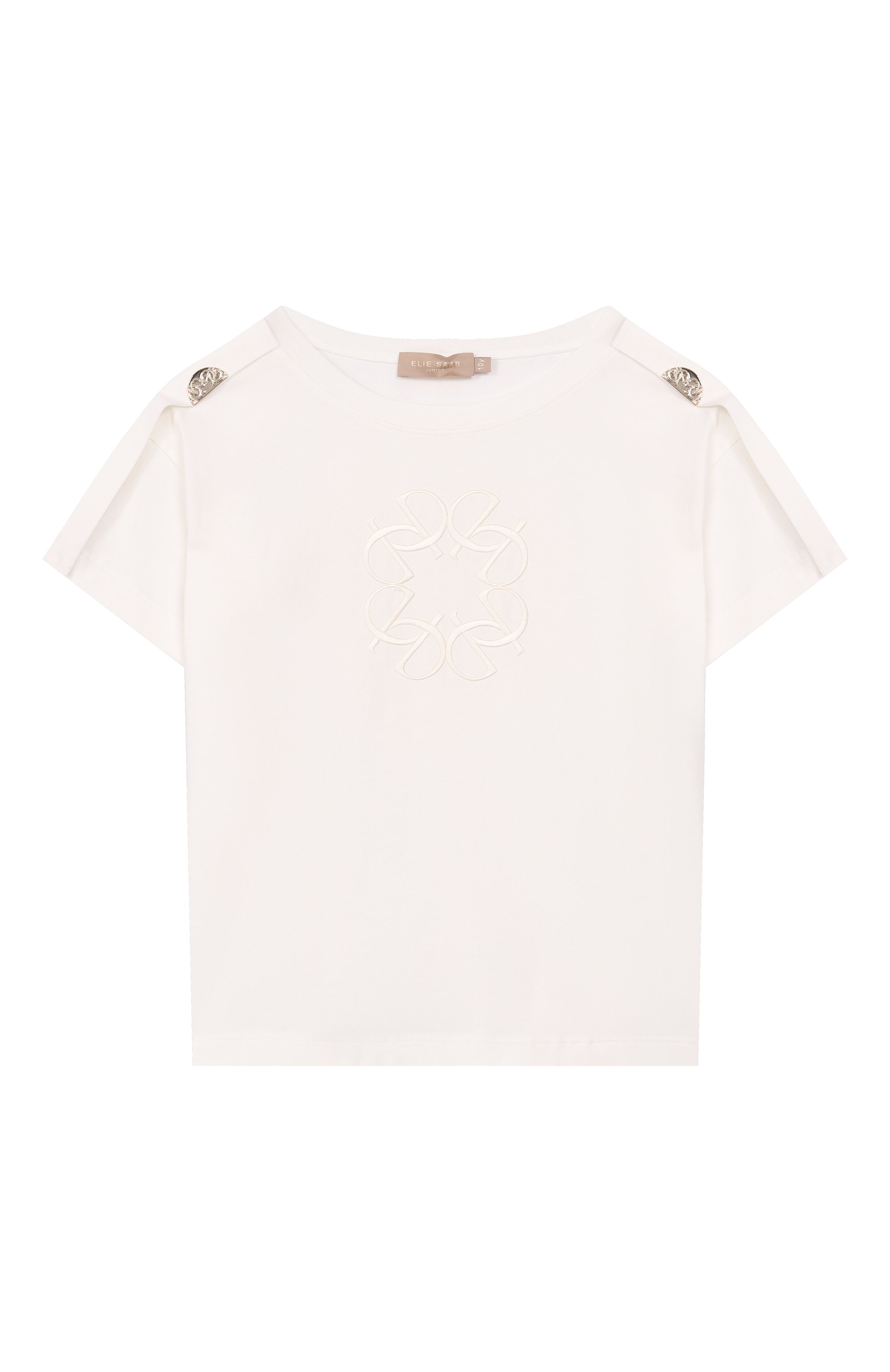 Хлопковая футболка ELIE SAAB JUNIOR, арт. EFTS023/TS0059_001, фото 1