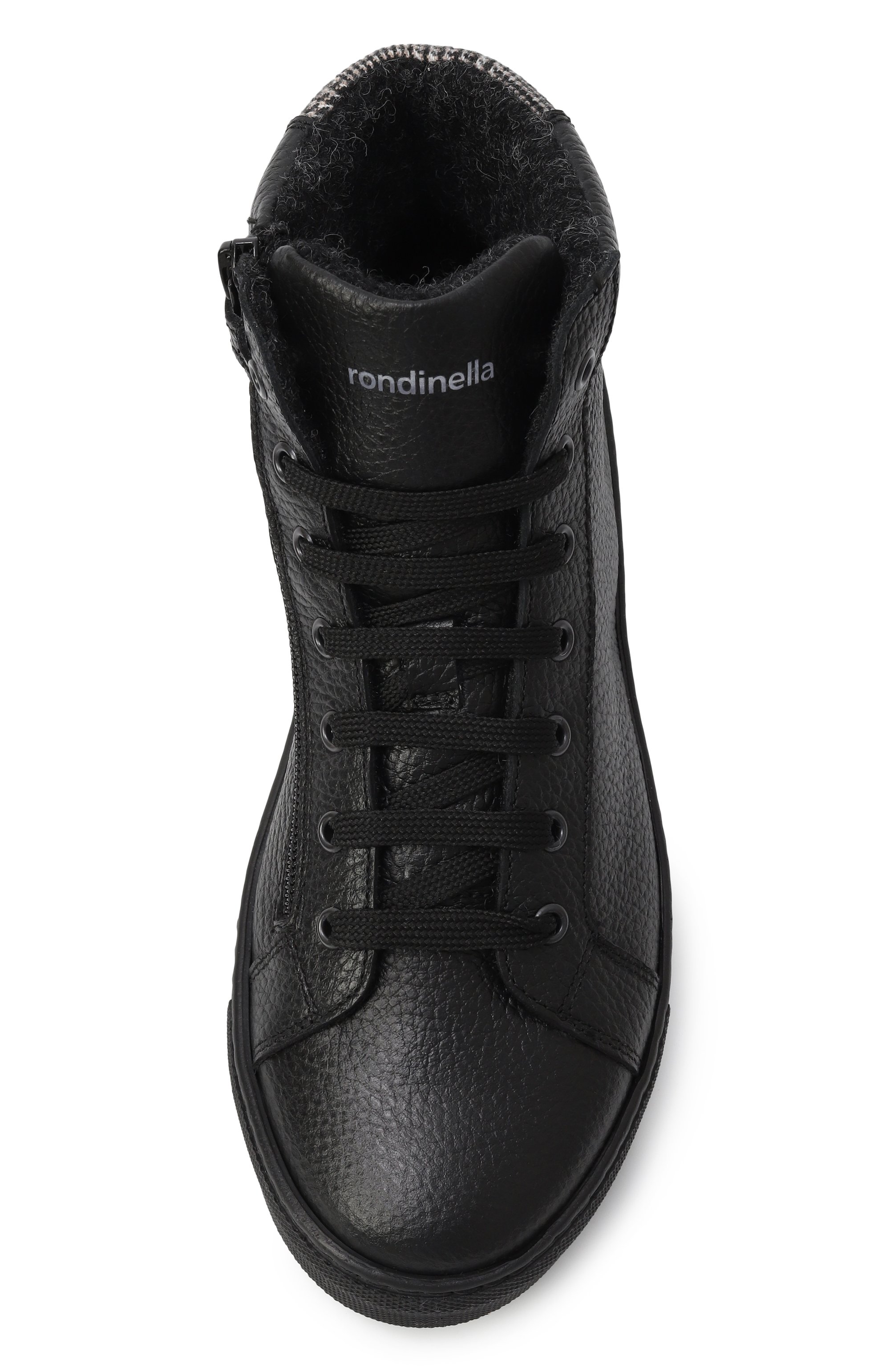 Высокие кеды из кожи RONDINELLA, арт. 115781AI/G0MMA/37-40, фото 4