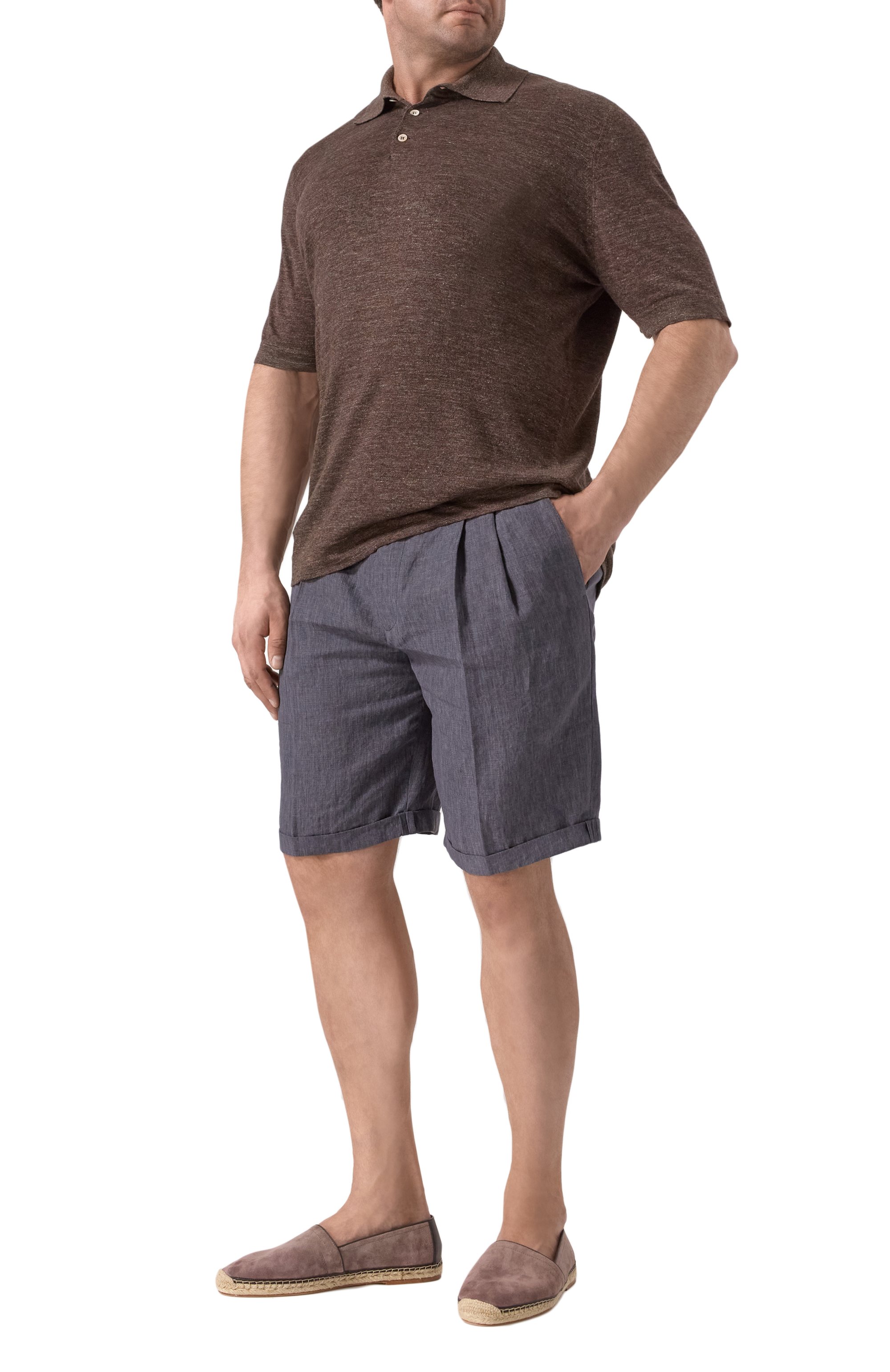 Поло изо льна и хлопка BRUNELLO CUCINELLI, арт. M2L00315, фото 2