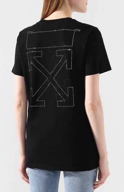 Хлопковая футболка OFF-WHITE, арт. 0WAA049E19B070651010, фото 4