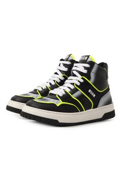 Высокие кеды из кожи MSGM KIDS, арт. 76234/36-40, фото 1