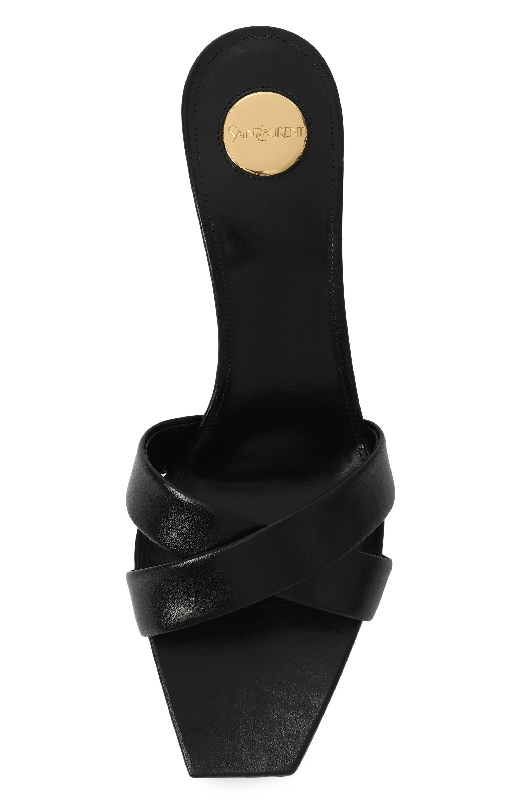 Кожаные мюли jill 75 SAINT LAURENT, арт. 825257/AACSY, фото 6