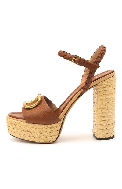 Кожаные босоножки vlogo signature VALENTINO, арт. VW2S0AX6/DWX, фото 3