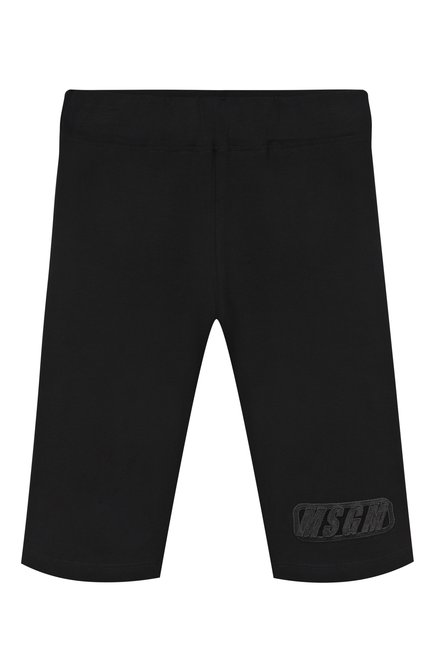 Детские хлопковые легинсы MSGM KIDS черного цвета, арт. S5MSJGCL087 | Фото 1 (Материал внешний: Хлопок; Нос: Не проставлено; Материал сплава: Проставлено)