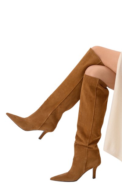 Замшевые сапоги christine slouch 80 AMINA MUADDI, арт. CHRISTINE SL0UCH B00T 80/CR0STA, фото 2