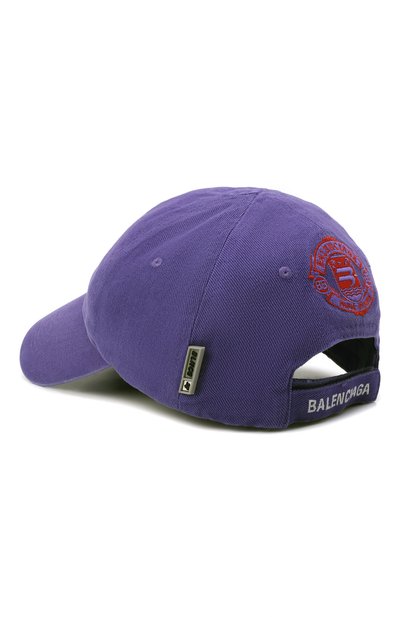 Хлопковая бейсболка BALENCIAGA фиолетового цвета по цене 39950 руб., арт. 680739/410B2, фото 3 Хлопковая бейсболка BALENCIAGA, арт. 680739/410B2, фото 3