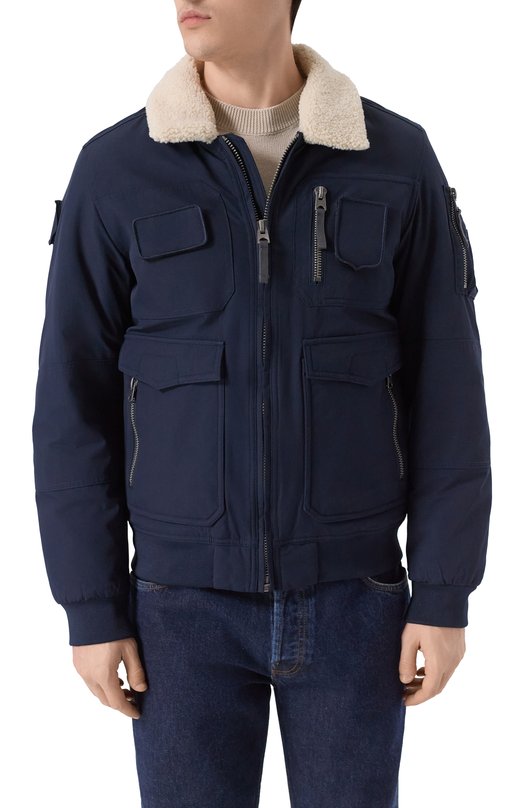 Утепленный бомбер Aeronautica Militare AB3024UCT03151 Синий  AB3024UCT03151 Фото 3