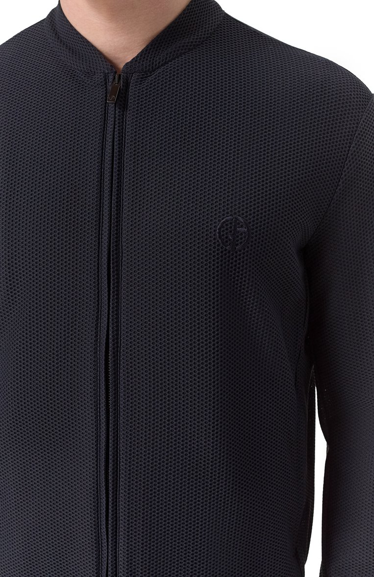 Мужской толстовка GIORGIO ARMANI темно-синего цвета, арт. GM001108/TE10045 | Фото 5 (Материал внешний: Синтетический материал; Длина (для топов): Стандартные; Рукава: Длинные; Мужское Кросс-КТ: Толстовка-одежда; Стили: Спорт-шик; Автоматизация ТО: Проставлено; Автоматизация состава: Проставлено)