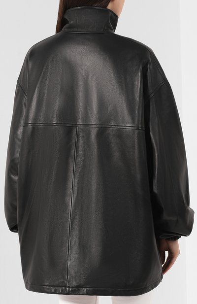 Кожаная куртка BALENCIAGA черного цвета по цене 229000 руб., арт. 583516/TES07, фото 4 Кожаная куртка BALENCIAGA, арт. 583516/TES07, фото 4