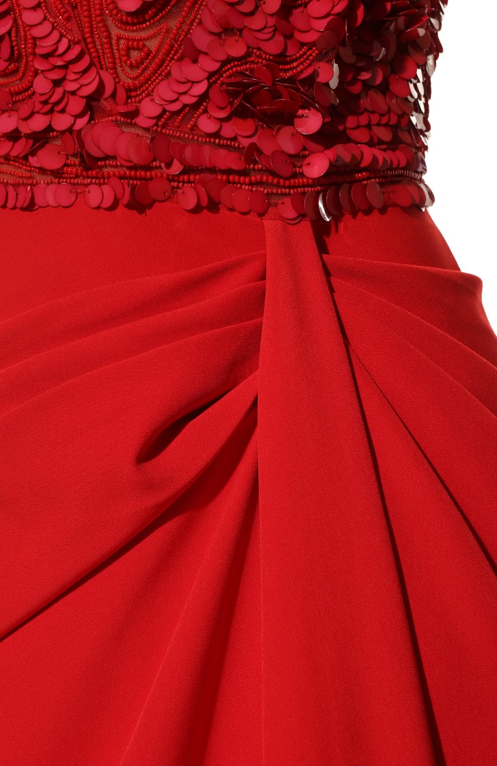Платье ZUHAIR MURAD красного цвета по цене 426500 руб., арт. DRS19026/CRCA005, фото 5 Платье ZUHAIR MURAD, арт. DRS19026/CRCA005, фото 5