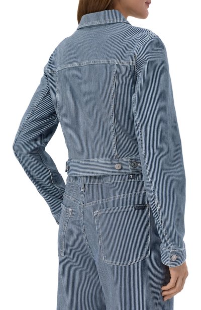 Джинсовая куртка 7 FOR ALL MANKIND синего цвета по цене 34300 руб., арт. 7UCI0H14-43T, фото 4 Джинсовая куртка 7 FOR ALL MANKIND, арт. 7UCI0H14-43T, фото 4