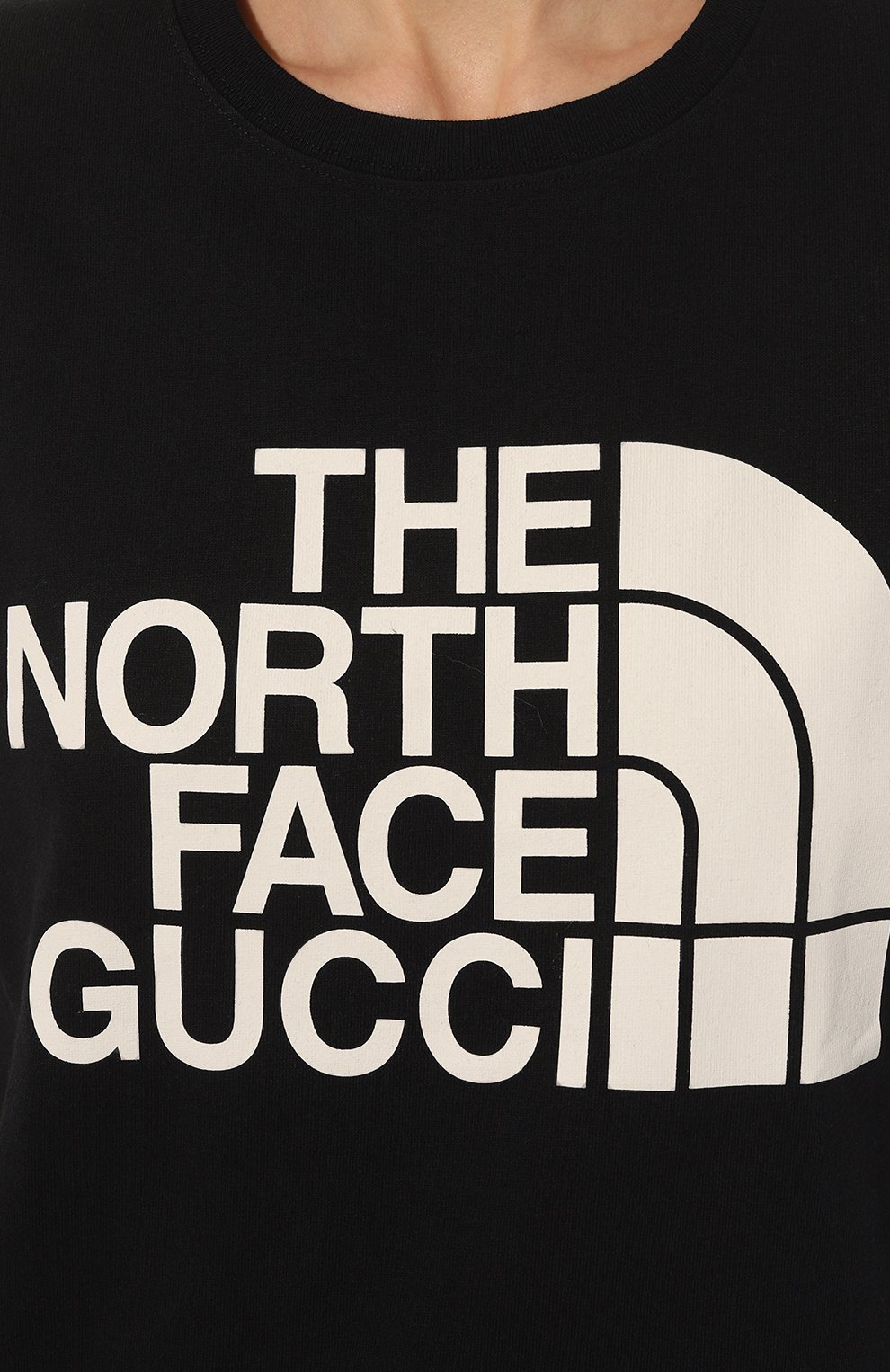 Хлопковая футболка the north face x gucci GUCCI, арт. 615044 XJDBZ, фото 5