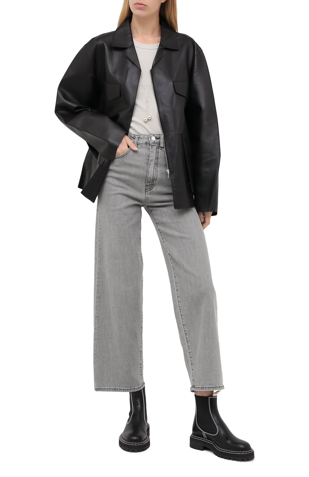 Джинсы TOTEME серого цвета по цене 23300 руб., арт. FLAIR DENIM 32 203-230-743, фото 2 Джинсы TOTEME, арт. FLAIR DENIM 32 203-230-743, фото 2