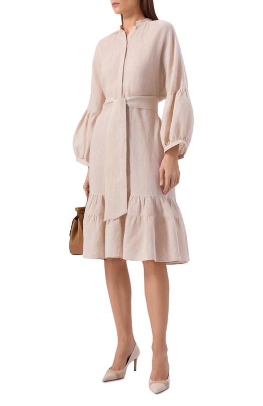 Текстильные туфли Kiton D61829K0902H02 Бежевый  D61829K0902H02 Фото 3