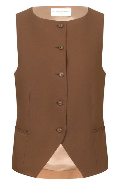 Женский жилет из лиоцелла и льна OFFICINE GENERALE, арт. S26WTLG405_001