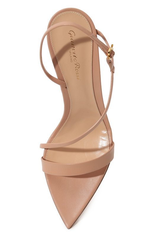 Кожаные босоножки Gianvito Rossi G32334.85RIC.NAPPEAH Бежевый  G32334.85RIC.NAPPEAH Фото 6