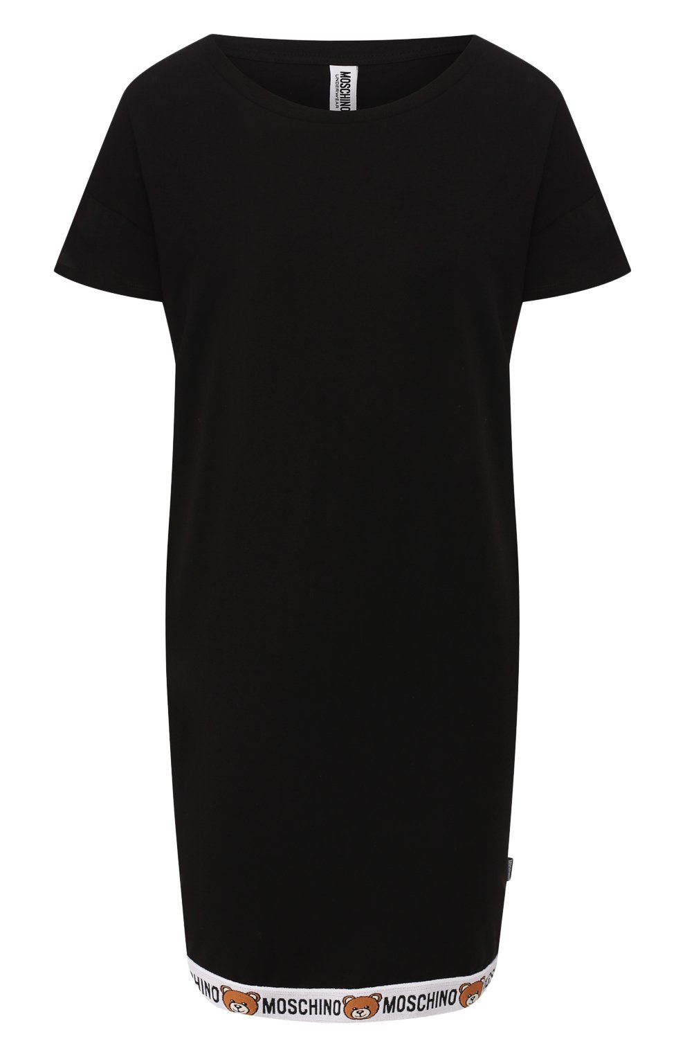 Хлопковое платье MOSCHINO черного цвета по цене 11900 руб., арт. A1909/9003, фото 1 Хлопковое платье MOSCHINO, арт. A1909/9003, фото 1