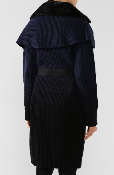 Пальто с меховым воротником FENDI, арт. FZF511 A8KT, фото 4