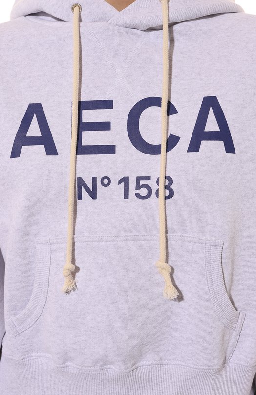 Хлопковое худи AECA WHITE AWCFFWBCTSPSO001A5 Серый  AWCFFWBCTSPSO001A5 Фото 5