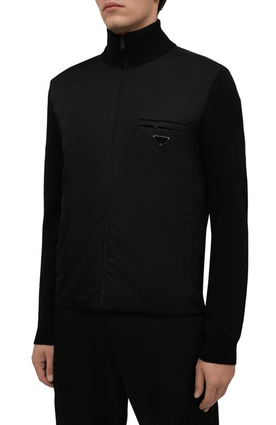 Комбинированный кардиган PRADA, арт. UMC149-1JF4-F0002-202, фото 3