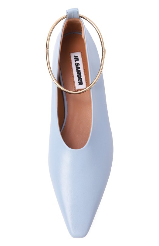 Кожаные балетки Jil Sander J15WZ0039/P7588 Голубой  J15WZ0039/P7588 Фото 6