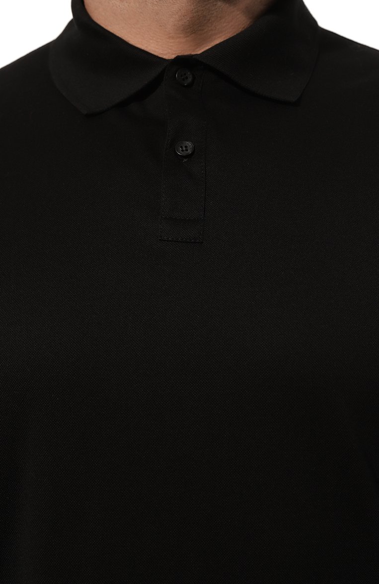 Мужское хлопковое поло PAUL&SHARK черного цвета, арт. C0P1013/3XL-6XL | Фото 5 (Материал внешний: Хлопок; Рукава: Короткие; Длина (для топов): Удлиненные; Застежка: Пуговицы; Стили: Кэжуэл; Принт: Без принта; Мужское Кросс-КТ: Футболка-одежда; Автоматизация состава: Проставлено; Автоматизация ТО: Проставлено; Детали: Без декора)