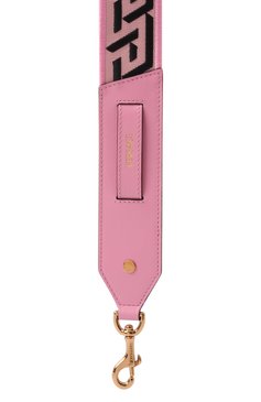 Женские ремень для сумки VERSACE розового цвета, арт. 1002526/1A01572 | Фот�о 2 (Материал сплава: Проставлено; Нос: Не проставлено; Кросс-КТ: ремень-сумка; Материал: Текстиль)