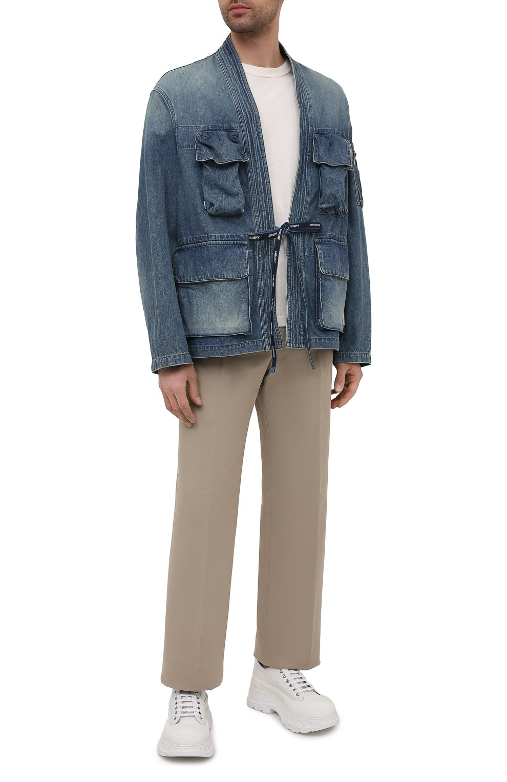 Джинсовая куртка AMBUSH темно-синего цвета по цене 89950 руб., арт. BMYE003S21DEN001, фото 2 Джинсовая куртка AMBUSH, арт. BMYE003S21DEN001, фото 2