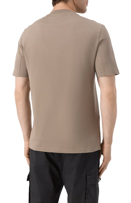 Хлопковая футболка Brunello Cucinelli M0B131308 Бежевый  M0B131308 Фото 4