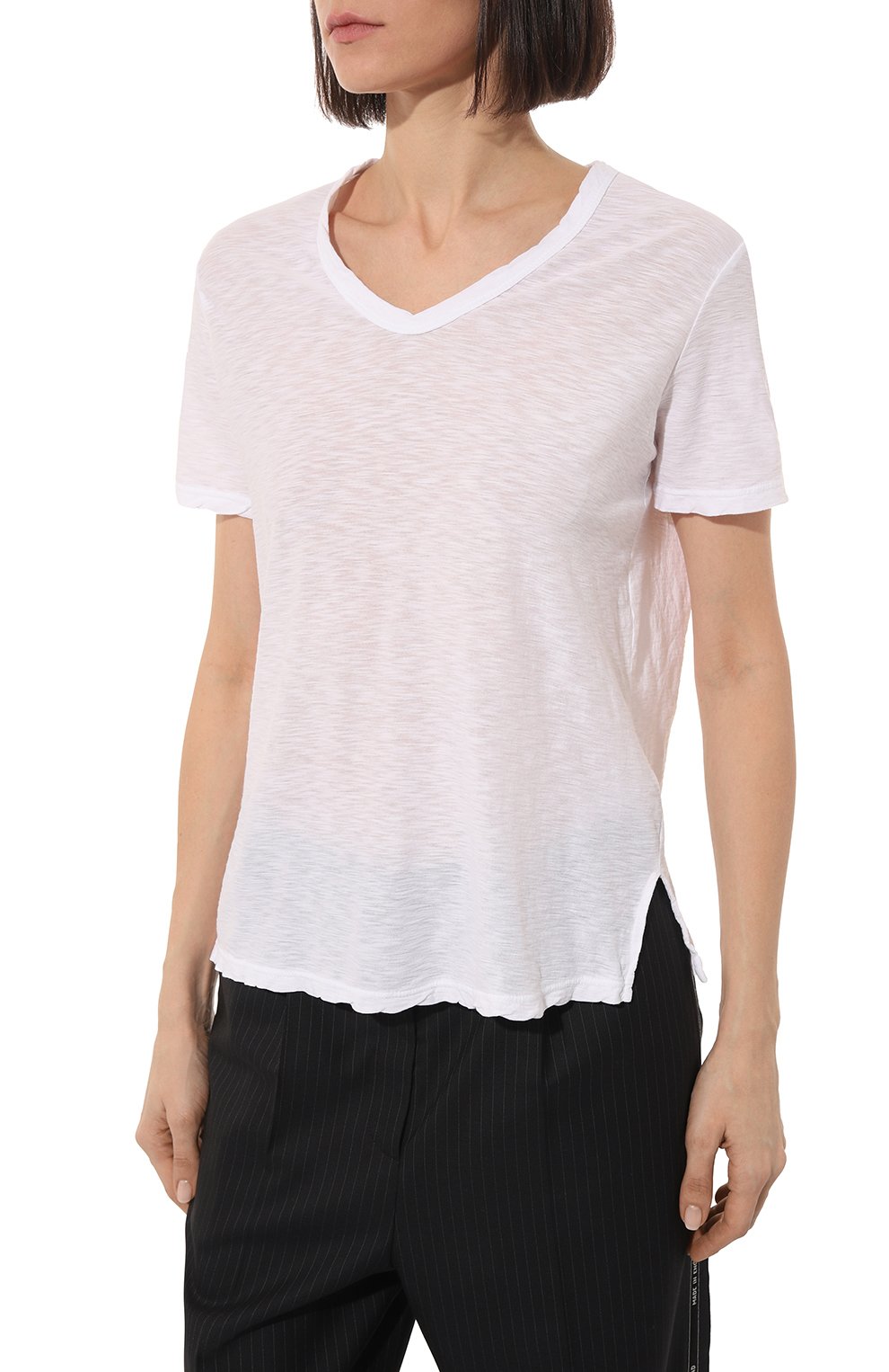 Хлопковая футболка JAMES PERSE белого цвета по цене 20600 руб., арт. WUA3705/WHT, фото 3 Хлопковая футболка JAMES PERSE, арт. WUA3705/WHT, фото 3