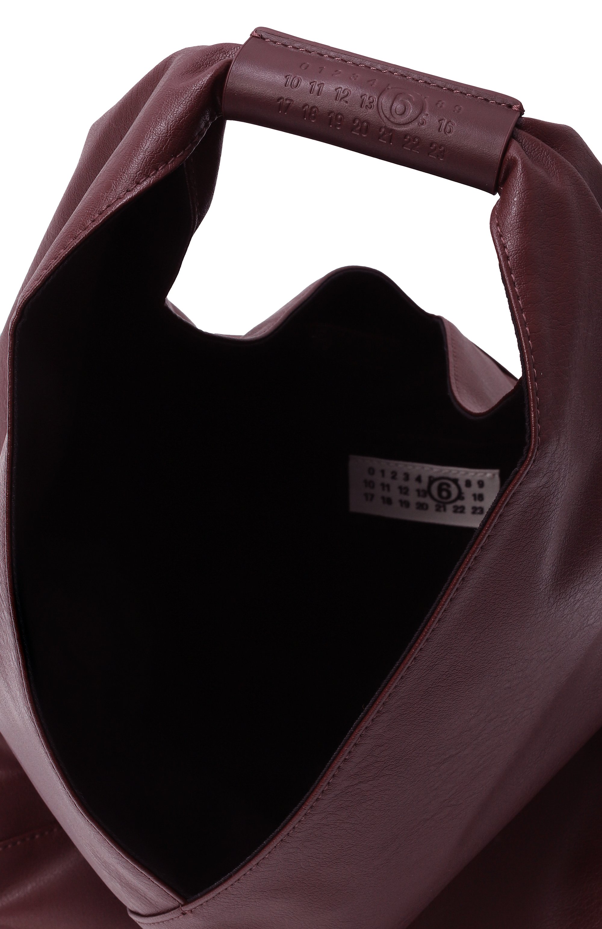 Сумка classic japanese MM6 бордового цвета по цене 46150 руб., арт. S54WD0039/P8396, фото 5 Сумка classic japanese MM6, арт. S54WD0039/P8396, фото 5