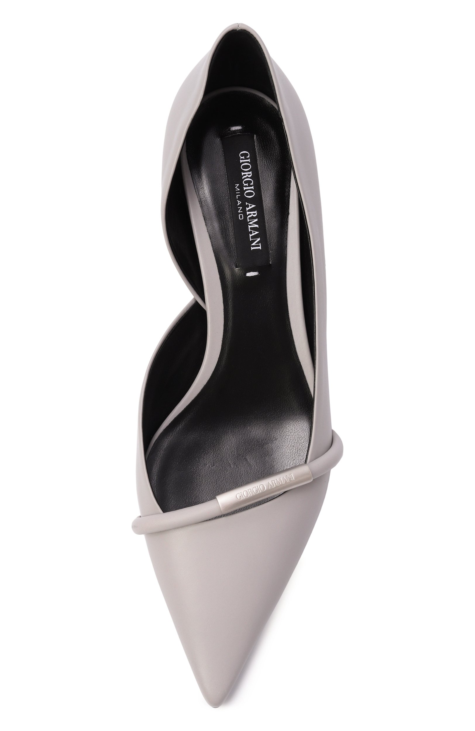 Кожаные туфли GIORGIO ARMANI светло-серого цвета по цене 115500 руб., арт. GW003330/AF10766, фото 6 Кожаные туфли GIORGIO ARMANI, арт. GW003330/AF10766, фото 6
